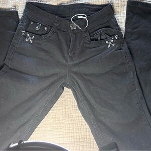 Women's Black Boot Cut Jeans with bling
